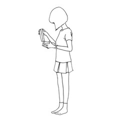 ジュエリーボックスを開いて何かを見つけた女性の横顔（jpg）