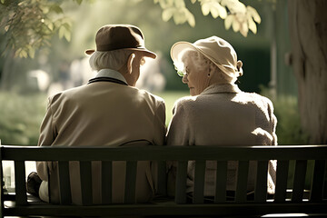 elderly people in the park