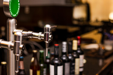 Cold beer tap in a Spanish bar