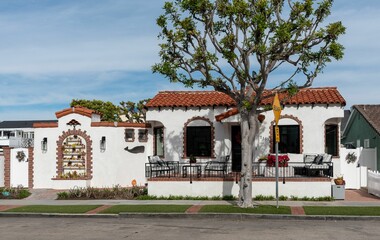 California-style house on Balboa Penisula in Newport Beach, California
