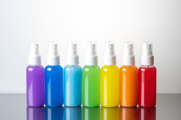 七色のボトル　虹のイメージ