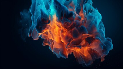 ember like wallpaper with blue  in the style of iOS wallpaper. generative AI