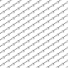 Fototapeta premium Square seamless background of geometric shapes of different sizes and opacity. The pattern is evenly filled with small geometric shapes. Vector illustration on a white background. eps 10