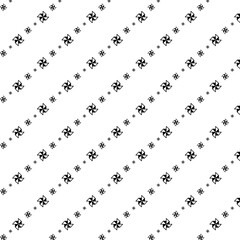 Fototapeta premium Square seamless background of geometric shapes of different sizes and opacity. The pattern is evenly filled with small geometric shapes. Vector illustration on a white background. eps 10