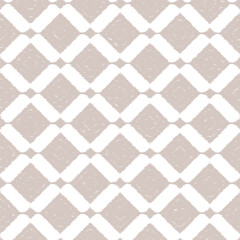 Abstract Hand Drawing Geometric Diamond Argyle Shapes Seamless Chevron Vector Pattern Isolated Background