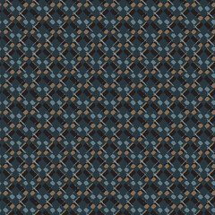 Fototapeta premium Modern masculin geometric motif pattern, fabric design vector rapport for background, fabric, textile, wrap, surface, web and print design. vector illustration scarf , rug , blue camel brown folk