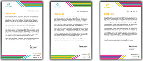 Company and business style letterhead design templat