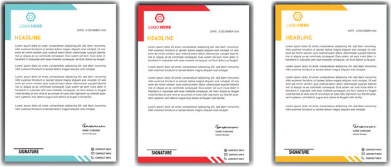 Company and business style letterhead design templat