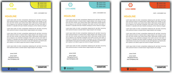 Company and business style letterhead design template