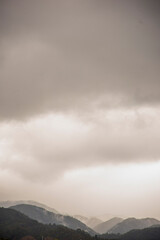Clouds over the mountains