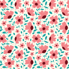 Floral shape seamless pattern. Repeat pattern.