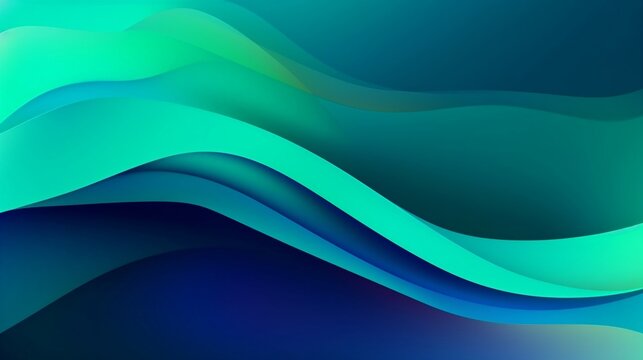 green and blues and white simple smooth gradients in abstract wallpaper. generative AI