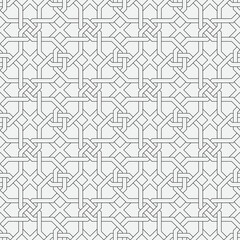 Vector seamless pattern. Modern stylish texture. Monochrome, linear abstract background.