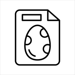 Easter simple line icon. Outline stroke of object. Linear sign pack. Perfect for web and mobile applications.