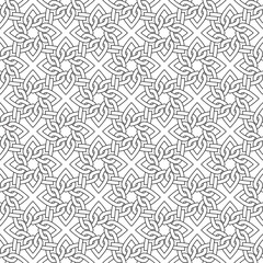 Vector seamless pattern. Modern stylish texture. Monochrome, linear abstract background.