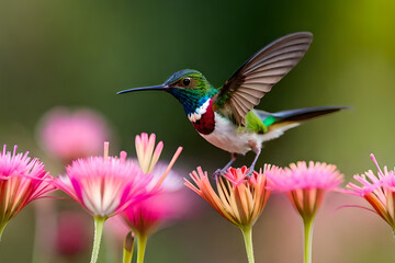 Plakat hummingbird in flight