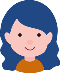Obraz na płótnie Canvas cute girl avatar icon