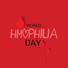 Vector illustration of a Background for World Hemophilia Day.