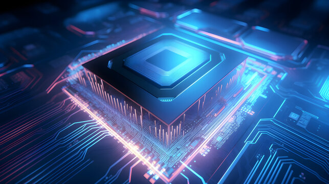 A futuristic lookin CPU