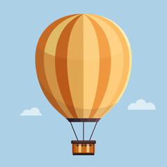 Flat hot air balloon vector illustration