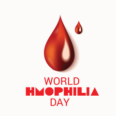 Obraz premium Vector illustration of a Background for World Hemophilia Day.
