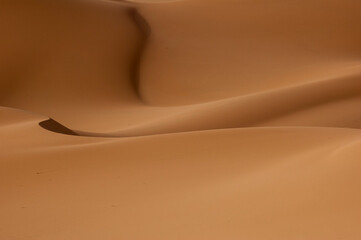 The orange dunes of the libyan Sahara desert