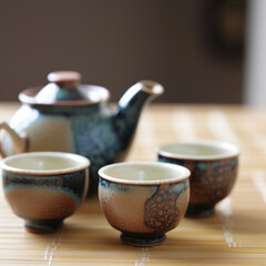Obraz na płótnie Canvas Japanese Tea Set
