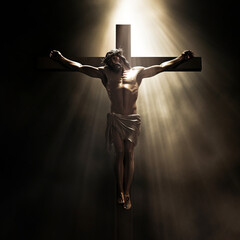 Jesus Christ On The Cross Dark and Atmospheric