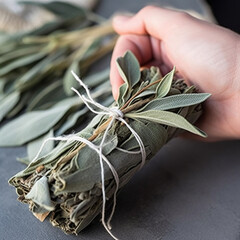 Sage Smudge Stick Hand Wrapped With String