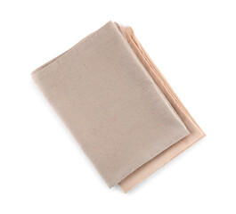 New folded napkins on white background