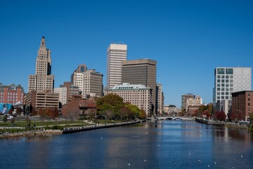 Fototapeta na wymiar View of the Rhode Island and the Providence River