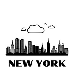 Obraz premium New York skyline silhouette vector design