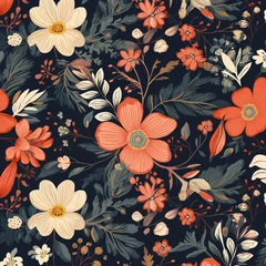 Fototapete Rund Floral pattern © Hex