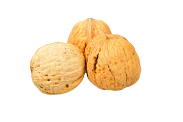 White background of the walnut