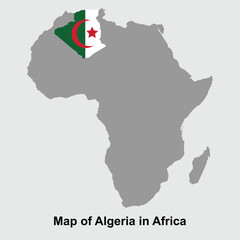 Map of Algeria in Africa isolated vector illustration
