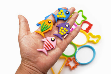 modeling clay, clay, kid, art, colors, craft tool, molds, mushroom, group, red, yellow, green, blue, pink, brown, purple, Education, artist