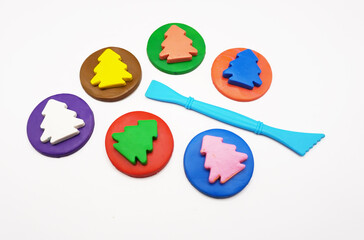 modeling clay, clay, kid, art, colors, craft tool, molds, mushroom, group, red, yellow, green, blue, pink, brown, purple, Education, artist