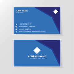 Modern Blue in Dark with gradient, Business Card Template