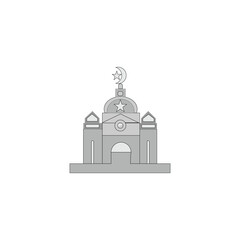 Mosque Building Vector Icon Isolated On Stock Vector