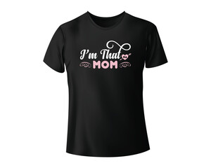 Naklejka premium Best mom T shirt design.
