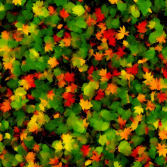 Naklejka na ściany i meble plants with colorful leaves