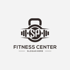Initial SP fitness logo design inspiration