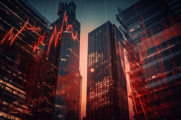 Fototapeta premium A visually stunning image showcasing real estate investing and trading data. Ai generated.