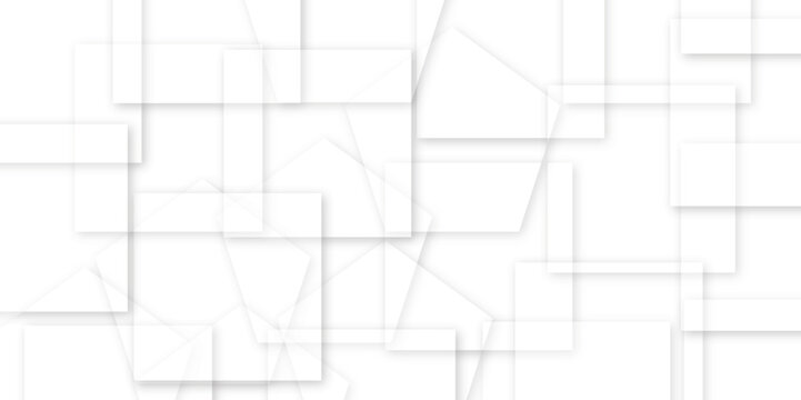 Abstract background with stripes in card template in this design . White geometric texture . Modern background used about technology or product presentation . rectangles shapes on white background