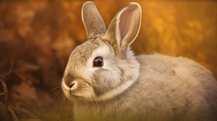 Fototapeta premium A Fluffy Friend - Netherland Dwarf Portrait