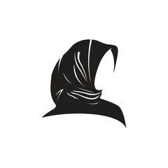Women hijab logo template