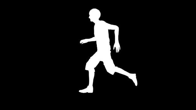 Silhouette Man Running Loop FHD