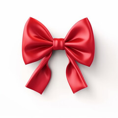Naklejka premium Red Isolated bow. Illustration AI Generative.