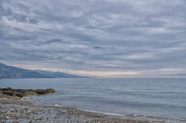 mediterranean sea in menton, france