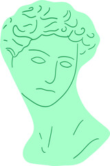 Green Greek statue